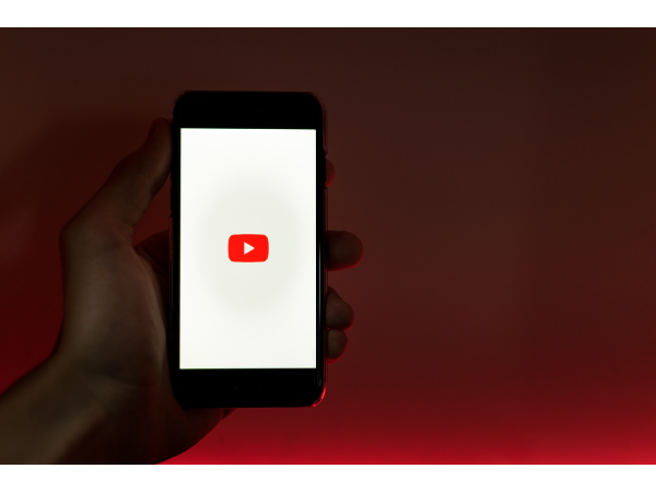 Phone screen with Youtube icon